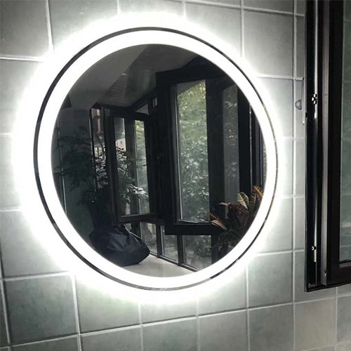 Round Side Lighted LED Backlit Bath Vanity Mirror