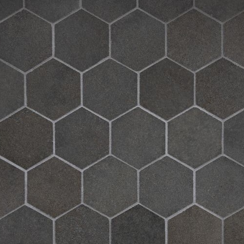 Basalt mosaic tiles Hexagon Honey