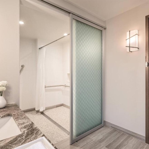 Bathroom Partition Door with Aluminum Stile and Rail