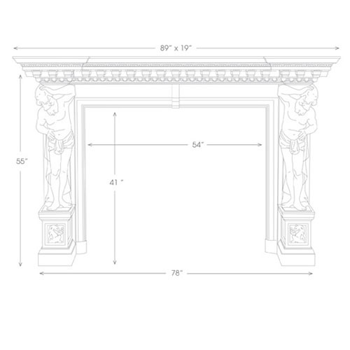 Classical Sculptural Fireplace Surround