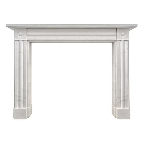 Como bullseye marble fireplace design