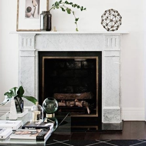 Fireplace surround Victorian collection in Italian white carrara marble