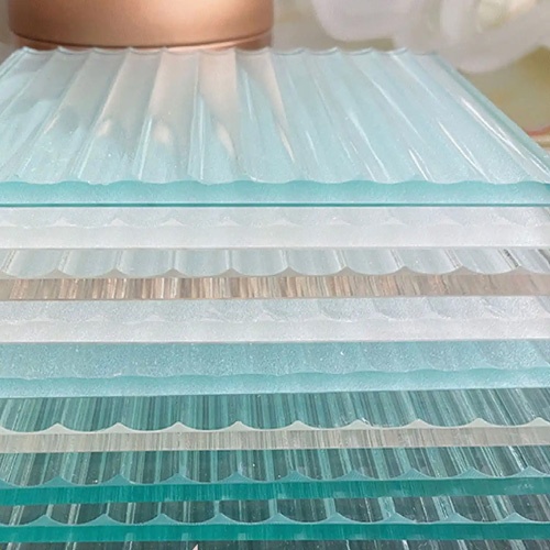 Fluted pattern clear and ultra clear tempered glass