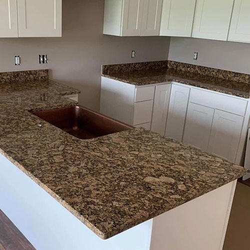 Giallo Fiorito granite cabinet top