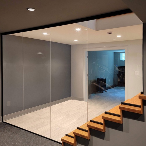 Glass room or divider for commercial and residential space