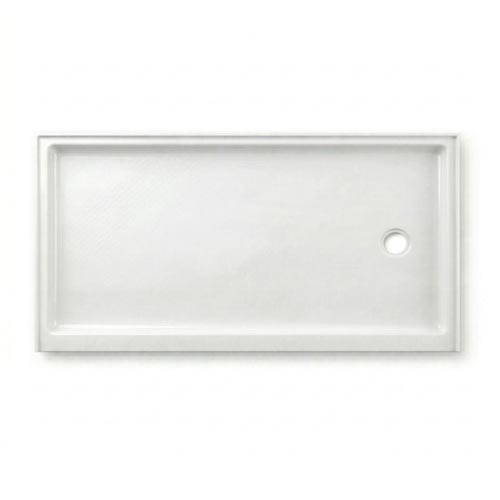 Right Drain Culcured Marble Shower Pan