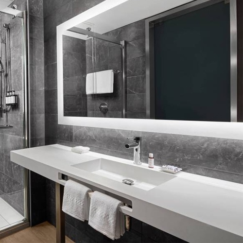 Solid Surface Bathroom Vanities for AC by Marriott Hotel