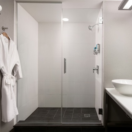 Swing Glass Shower Door and Trim Kit in Aloft by Marriott