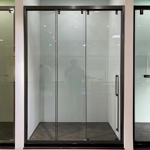 Triple 3 Track And Panel Framed Sliding Glass Door And Enclosure