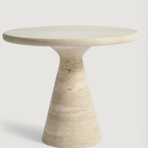 Monolithic Rectangular Smart Side Table monolithic side table is carved from solid Romano Travertine
