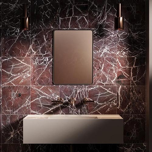 rosso levanto marble tiles