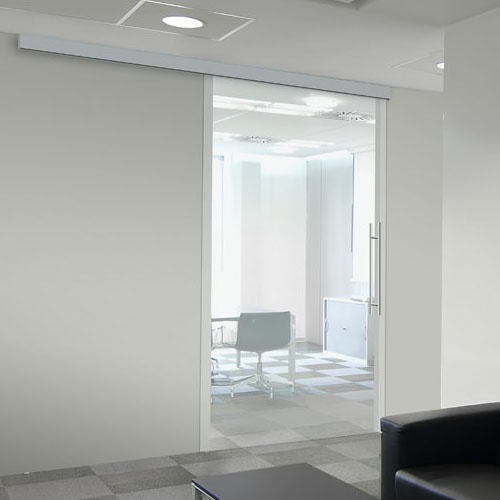 surface mounted single glass door
