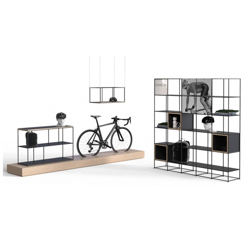versatile shelves in the retail store