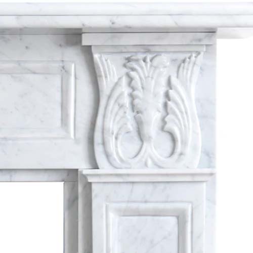 Acanthus Marble Fireplace Mantels for Luxury Homes