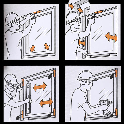 Aluminum Window without Nainling Fin Installing Instruction