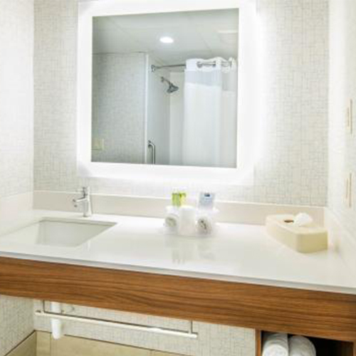 LED lighting vanity mirror for holiday inn express