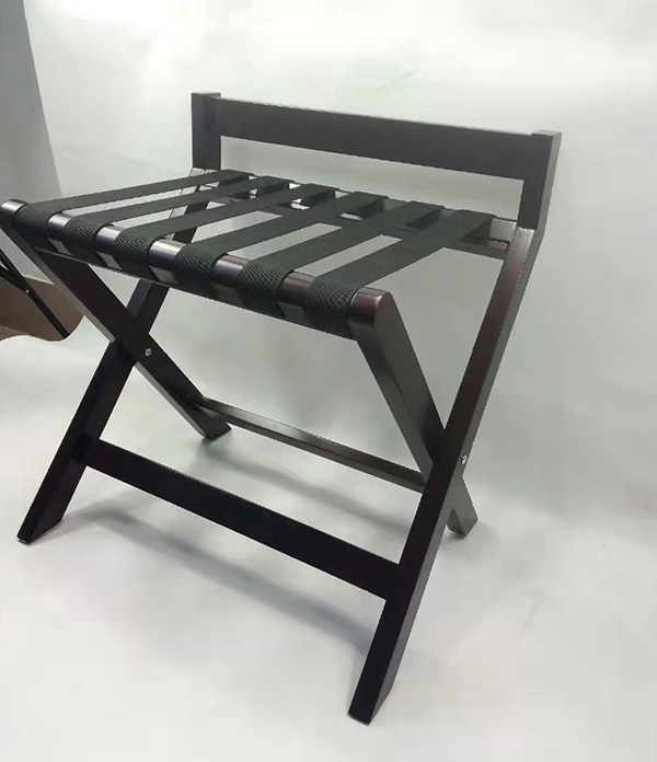 hotel guestroom wood foldable luggage rack