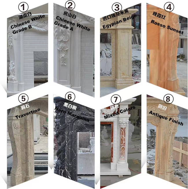 marble fireplace mantel