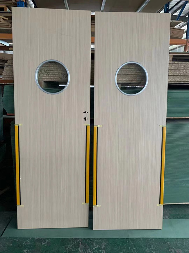 school interior wood door