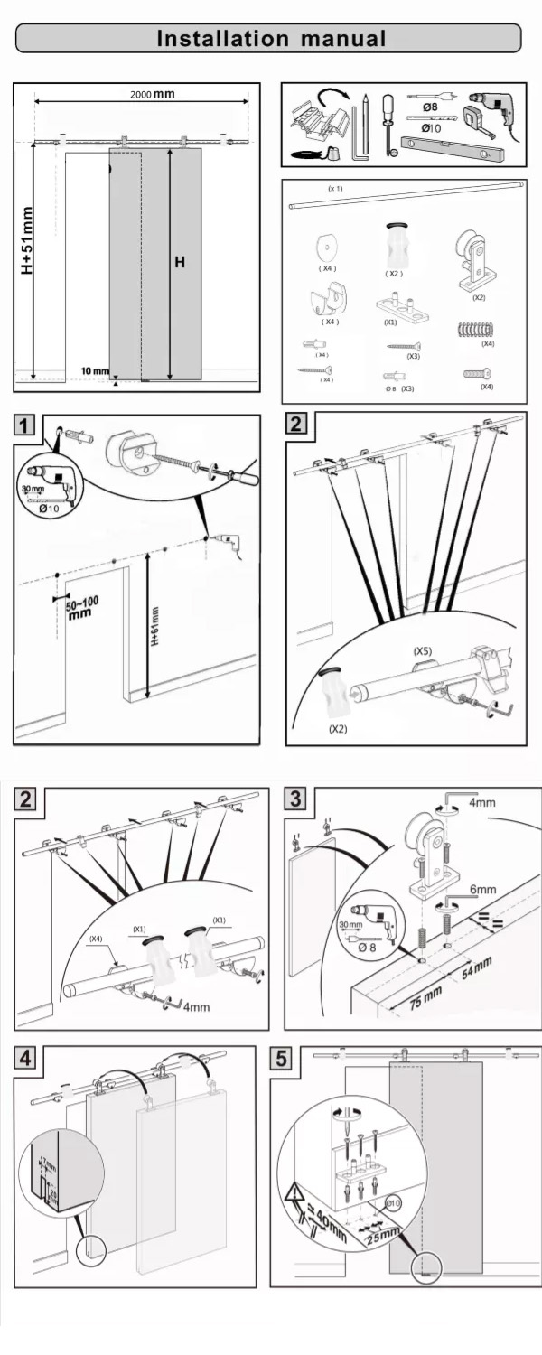 Wood Barn Door Installation Instruction