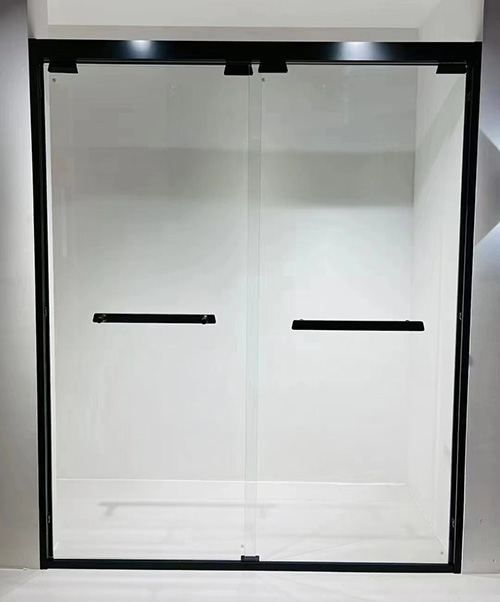 home 2 glass shower door matte black