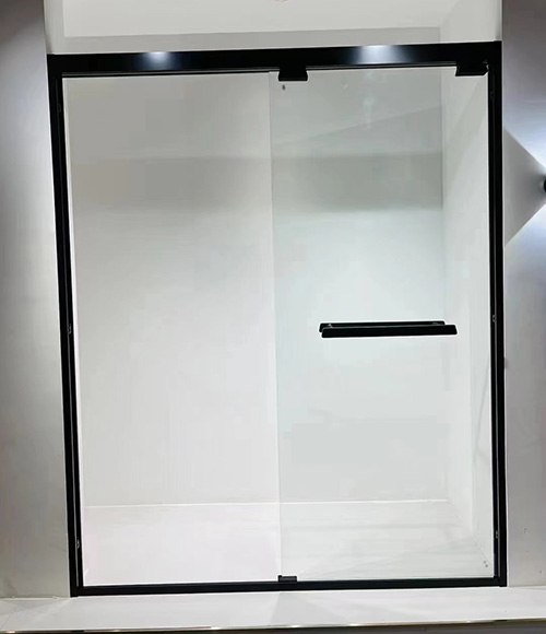 home 2 glass shower door matte black