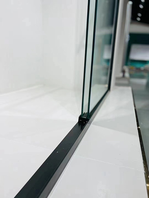 home 2 glass shower door matte black