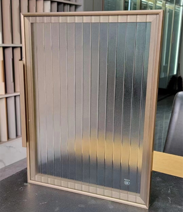 textured glass door