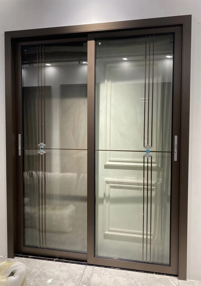 medium frame aluminum alloy interior glass door