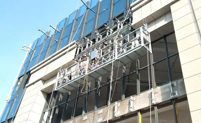 Stick Built Aluminum Glass Curtain Wall Jobsite Installation