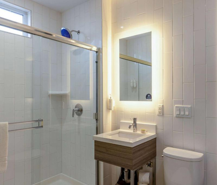 super 8 bathroom construction