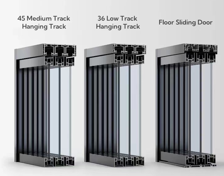aluminum glass sliding door configuration
