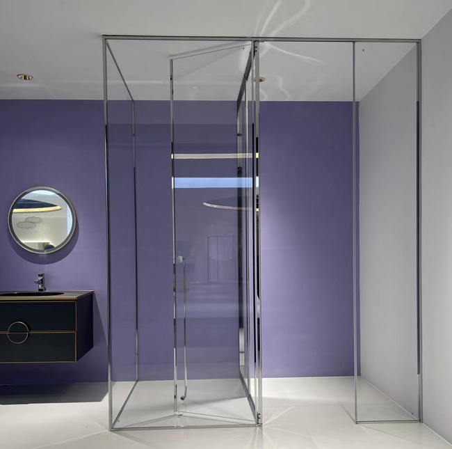 glass shower enclosure T shape