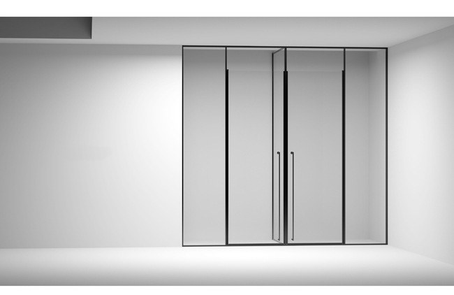 Architectural Glass and Metal Shower Enclosure and Door
