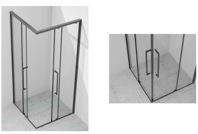 Architectural Glass and Metal Shower Enclosure and Door