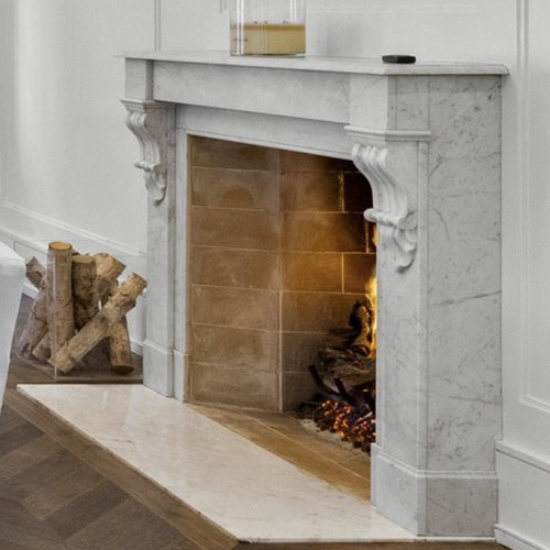 Marble Fireplace Mantel for Apartment Living Made in China