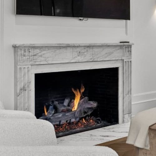Marble fireplace manel for apartment living made in China