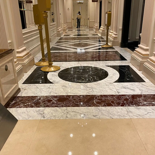 marble flooring CNC waterjet cutting tiles