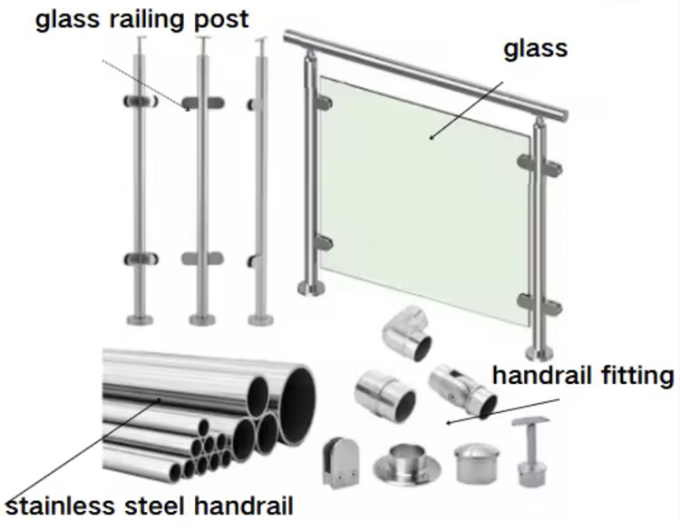 PVB laminated safety glass for railing system