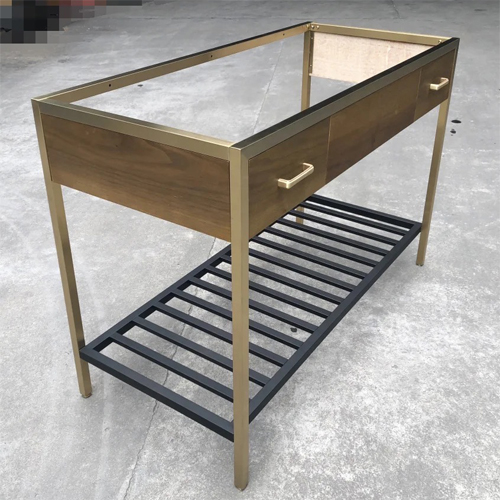 vanity boasts a sleek minimalist deisgn