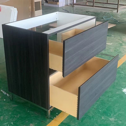 vanity base cabinet flat panel drawer front