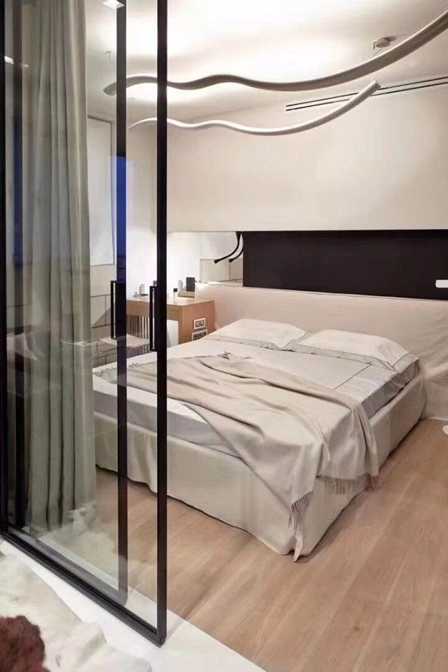 clear tempered glass aluminum slimline partition