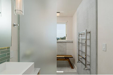 frosted glass shower screen