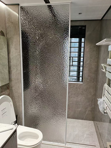pattern glass shower door