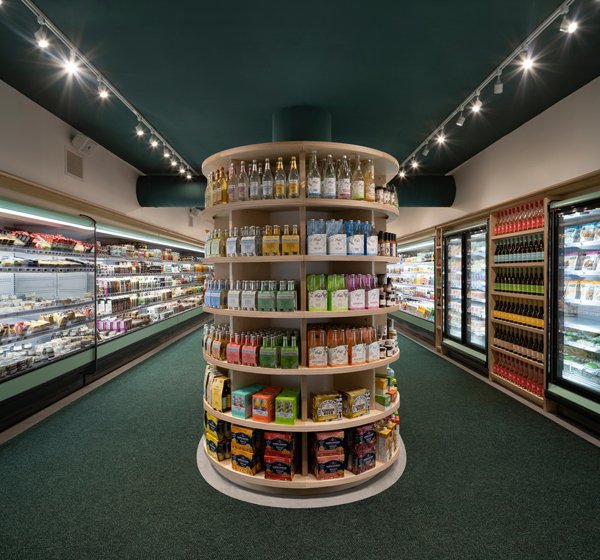 round gondola furniture for grocery store