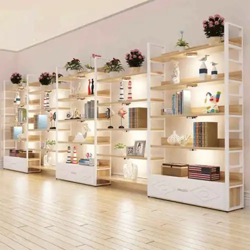 modular shelves with lighting