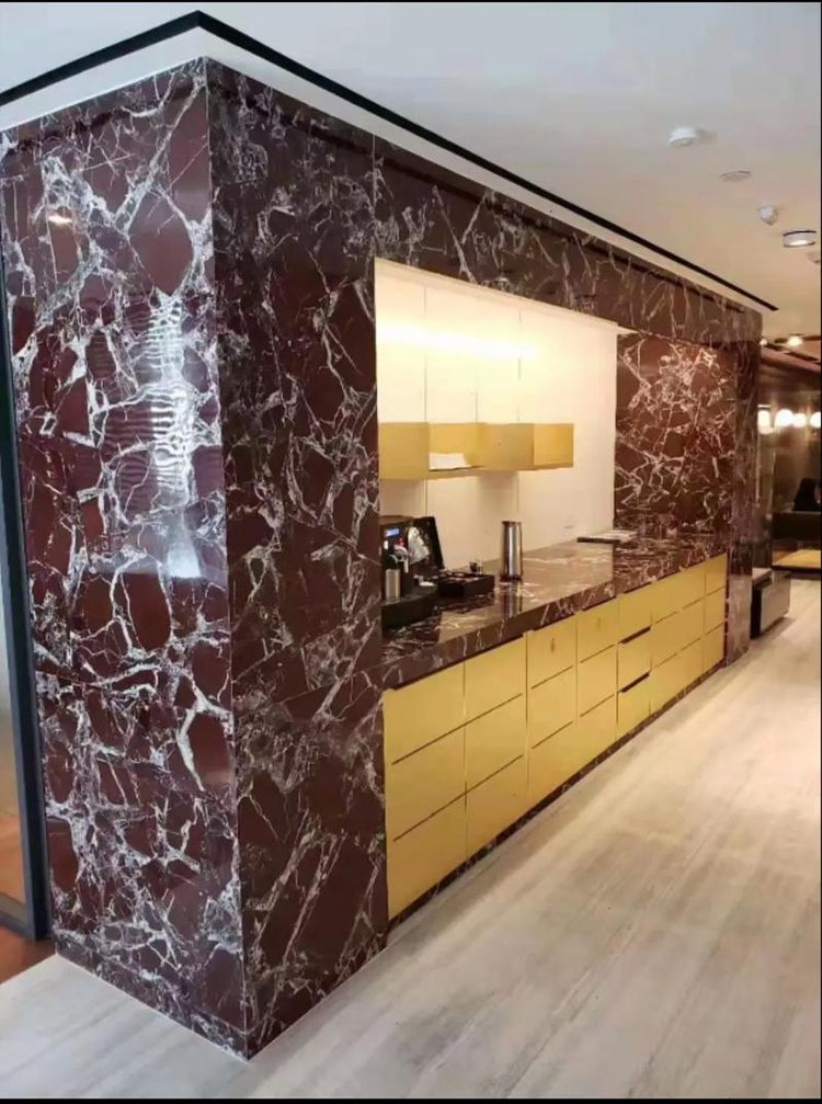 marble rosso levanto bathroom application