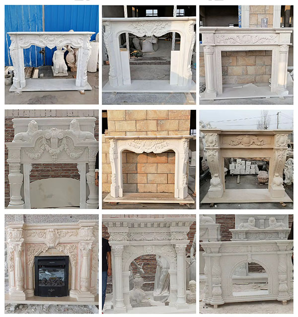 marble fireplace showroom