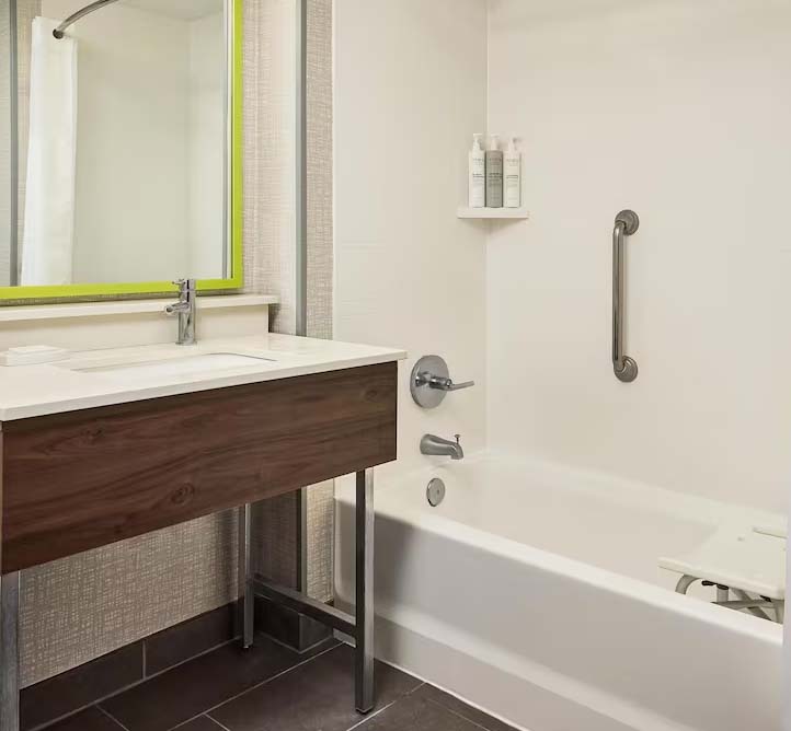 installed vanities in hotel settings