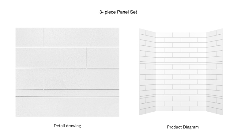 ALF02 Cultured Marble Shower Wall Panel Specification